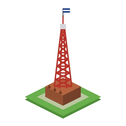 Blackpool Tower as it appears on the Sim World map